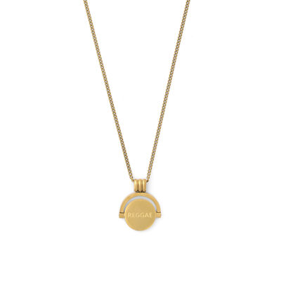 Reggae + Lovers Rock spinner necklace by Hoops & Chains