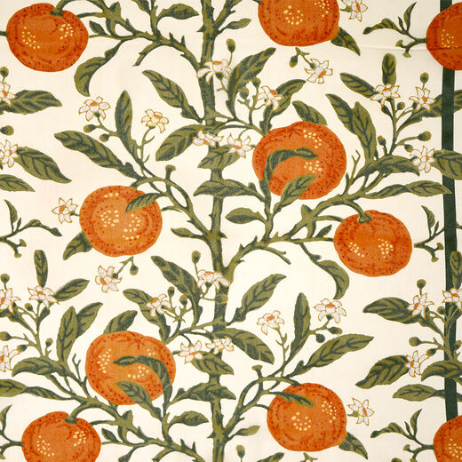 Orange stems crepe de chine silk scarf