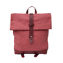 Dusty red packback.