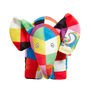Cute multicolour elmer plush toy 