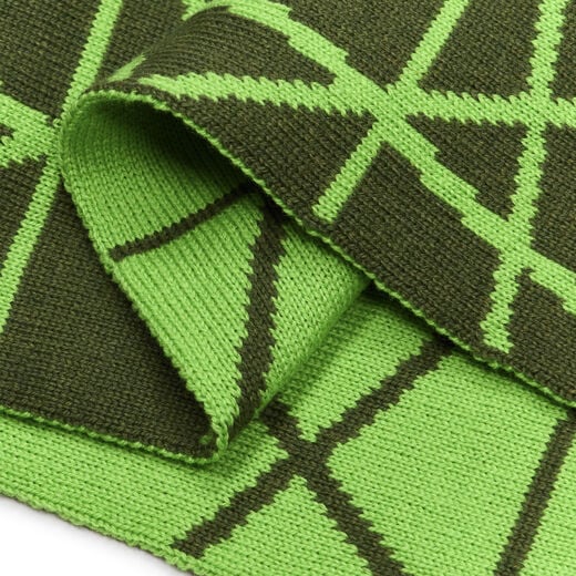 V&A East green scarf by Ingmarson