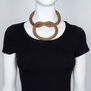 Antique brass woven necklace by Sarah Cavender