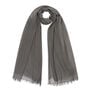 Pebble grey merino scarf by Kashmir Loom