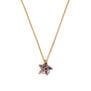 Purple flower necklace by Michael Michaud