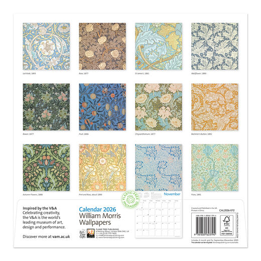 William Morris 2026 calendar