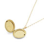 Engraved flower locket necklace