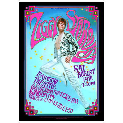 David Bowie Ziggy Stardust 1972 tour poster