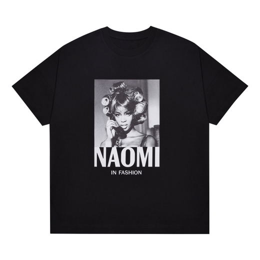 NAOMI: In Fashion black t-shirt