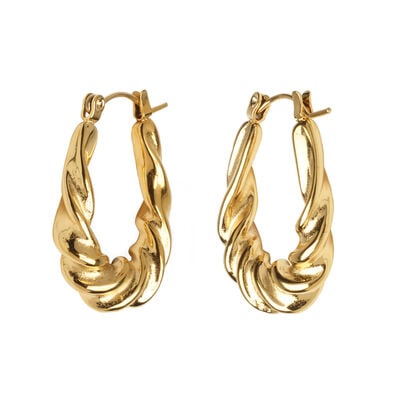Mini twisted hoop earrings by Hoops & Chains