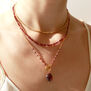 Garnet bead necklace by Mounir