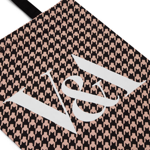 Pink Houndstooth tote bag
