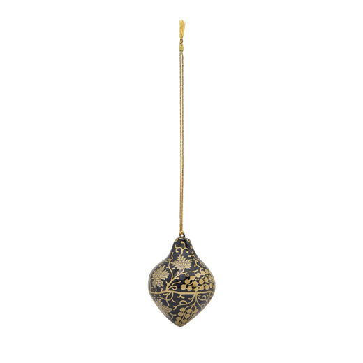 Gold leaves lantern bauble