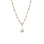 Freshwater pearl pendant rosary necklace by Mirabelle
