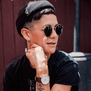 Black recycled steel sunglasses