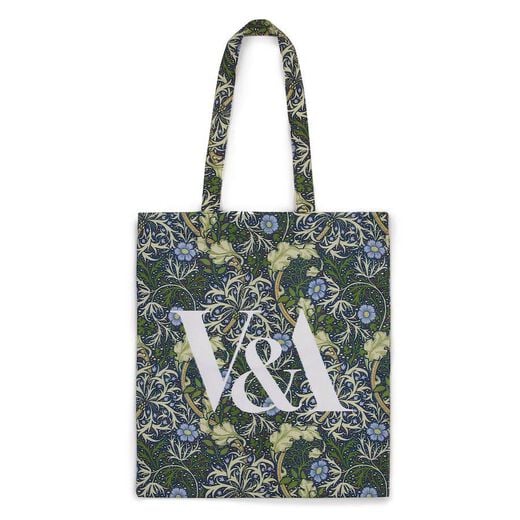 William Morris Pattern & Design & V&A Seaweed tote bag