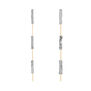 Mixed metal simple drop earrings by Kate Trouw