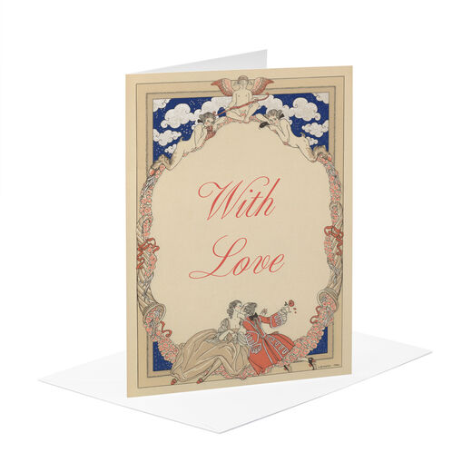 With Love by George Barbier greeting card