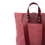 Red embossed backpack by Natthakur