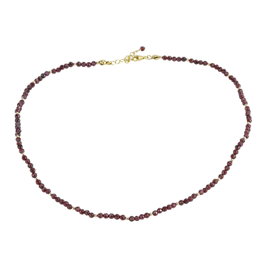 Garnet bead necklace by Mounir
