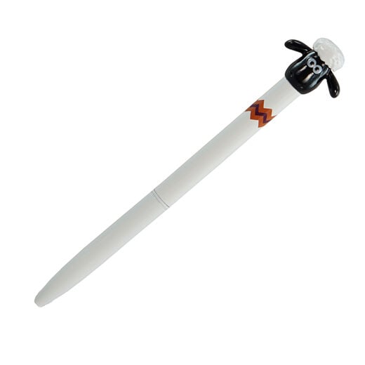 Metal pen featuring Shaun the Sheep on the top