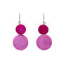 Pink coconut beads drop earrings