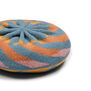 Powder blue pattern wool beret