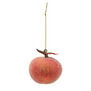 Glass peach Christmas decoration