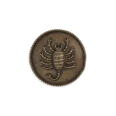 Scorpio coat button