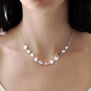 Silver teardrop necklace by Mounir