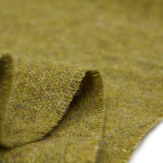 Olive stripe recycled merino wool scarf