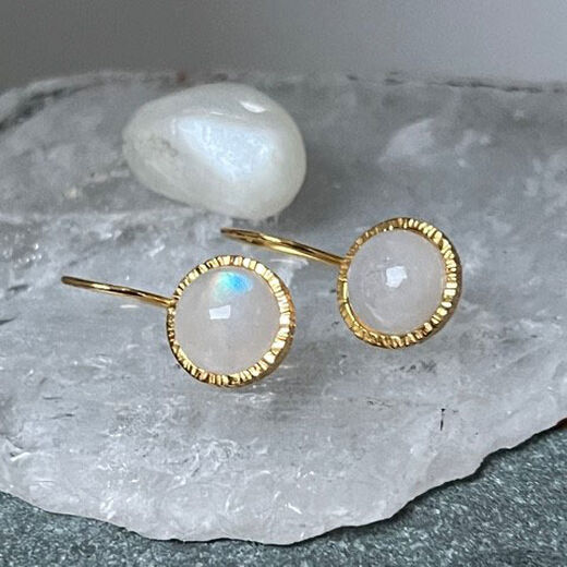 Moonstone hook earrings by Mirabelle
