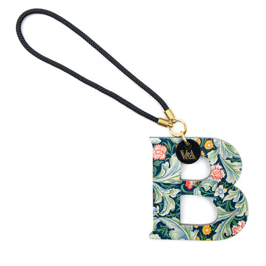 William Morris Leicester leather bag charm - B