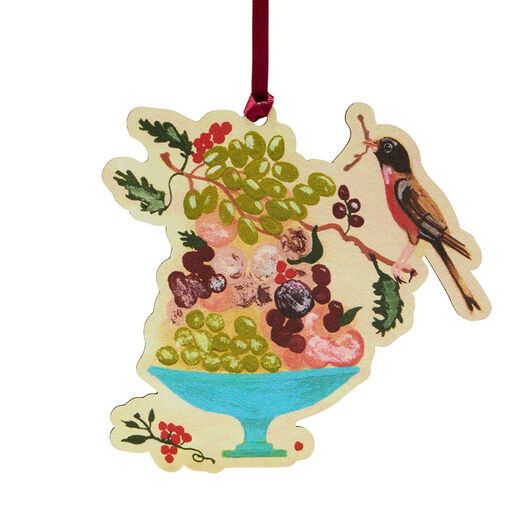 V&A fruit bowl wooden Christmas decoration by Polly Fern