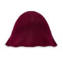Soft cashmere cloche hat by the warm burgundy colour