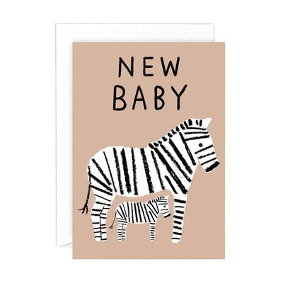 Baby zebra greeting card