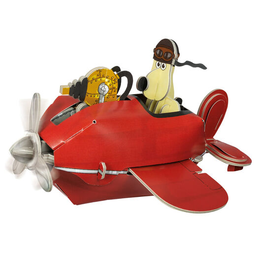 Diy model kit of Gromit inside the plane