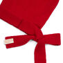Red wool bonnet