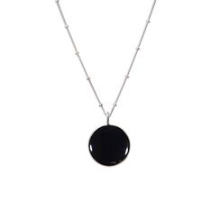Black onyx pendant necklace by Mirabelle