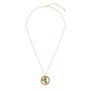 Pink blossom floral window necklace by Joli