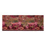 Pink floral wool scarf