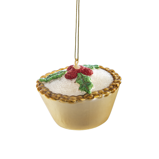Mince pie glass decoration