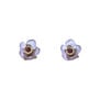 Purple flower stud earrings by Michael Michaud