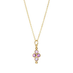Amethyst flower pendant necklace by Turquoise Mountain