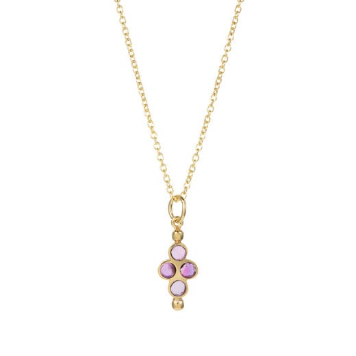 Amethyst flower pendant necklace by Turquoise Mountain