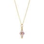 Amethyst flower pendant necklace by Turquoise Mountain