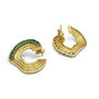 Green onyx wave stud earrings by Ottoman Hands