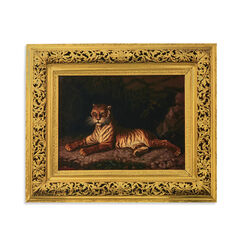 Micromosaic tigress A5 postcard