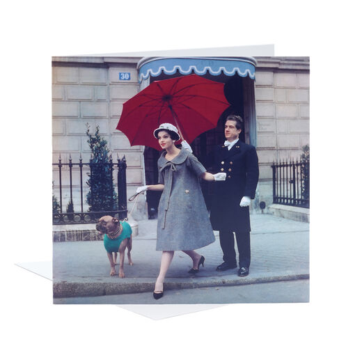 Svetlana Lloyd in Bonne Conduite dress -  greeting card