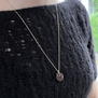Strawberry quartz and amethyst pendant necklace by Mirabelle