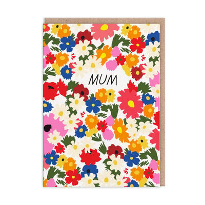 Mum flowers greeting card